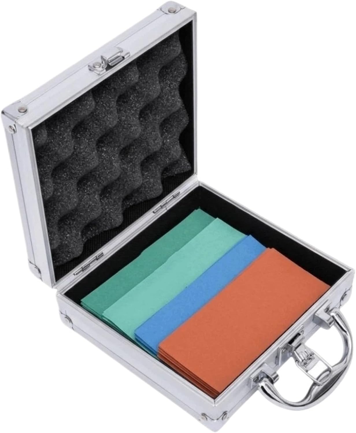 Valise Aluminium Boîte à Outils Antichoc En Alliage D'aluminium, Boîte Portable Résistante Aux Chutes Et Chocs, Mallette De Sécurité Portative Grande Capacité(E 36x10x5.8cm)