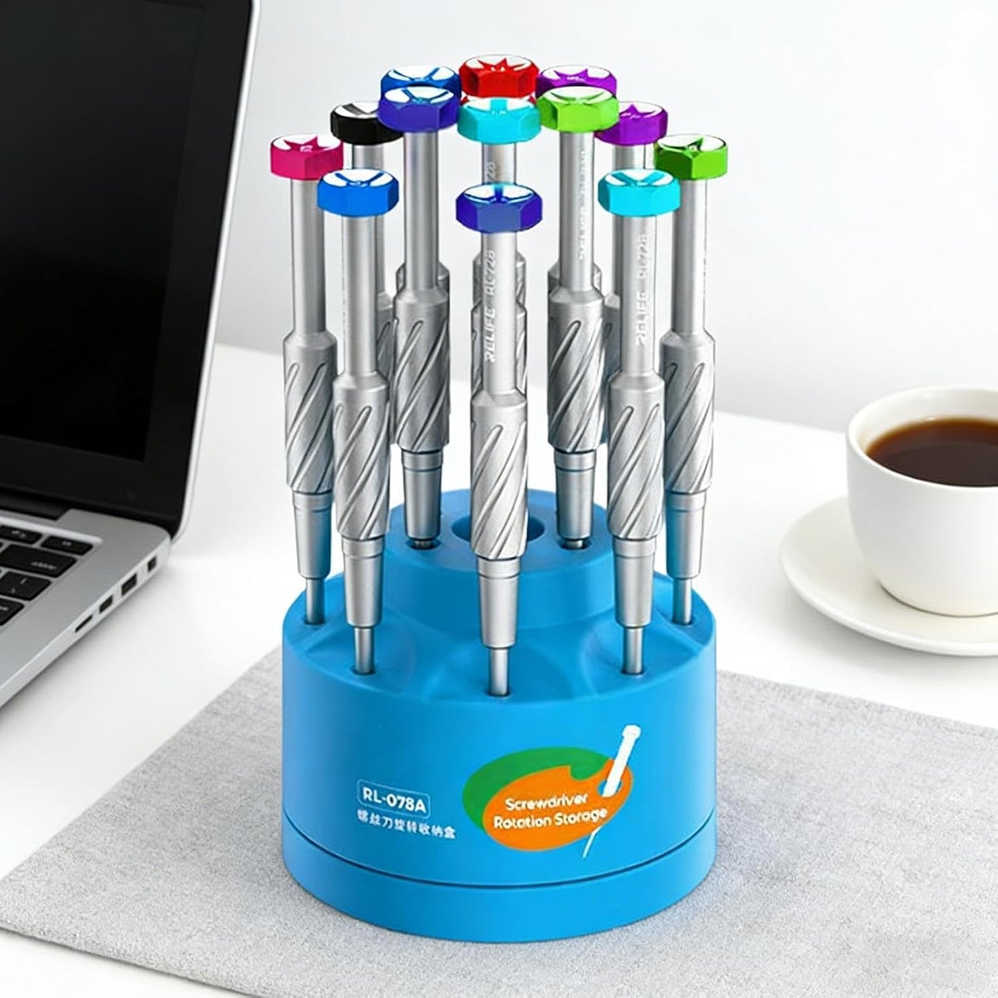 GENERIC Boîte De Rangement Pour Tournevis – Rangement Portable Pour Outils à Main, Support De Tournevis Avec Design Compact, Accessoire D'atelier Avec Accès Facile, Station De Réparation De Bureau De Garage à