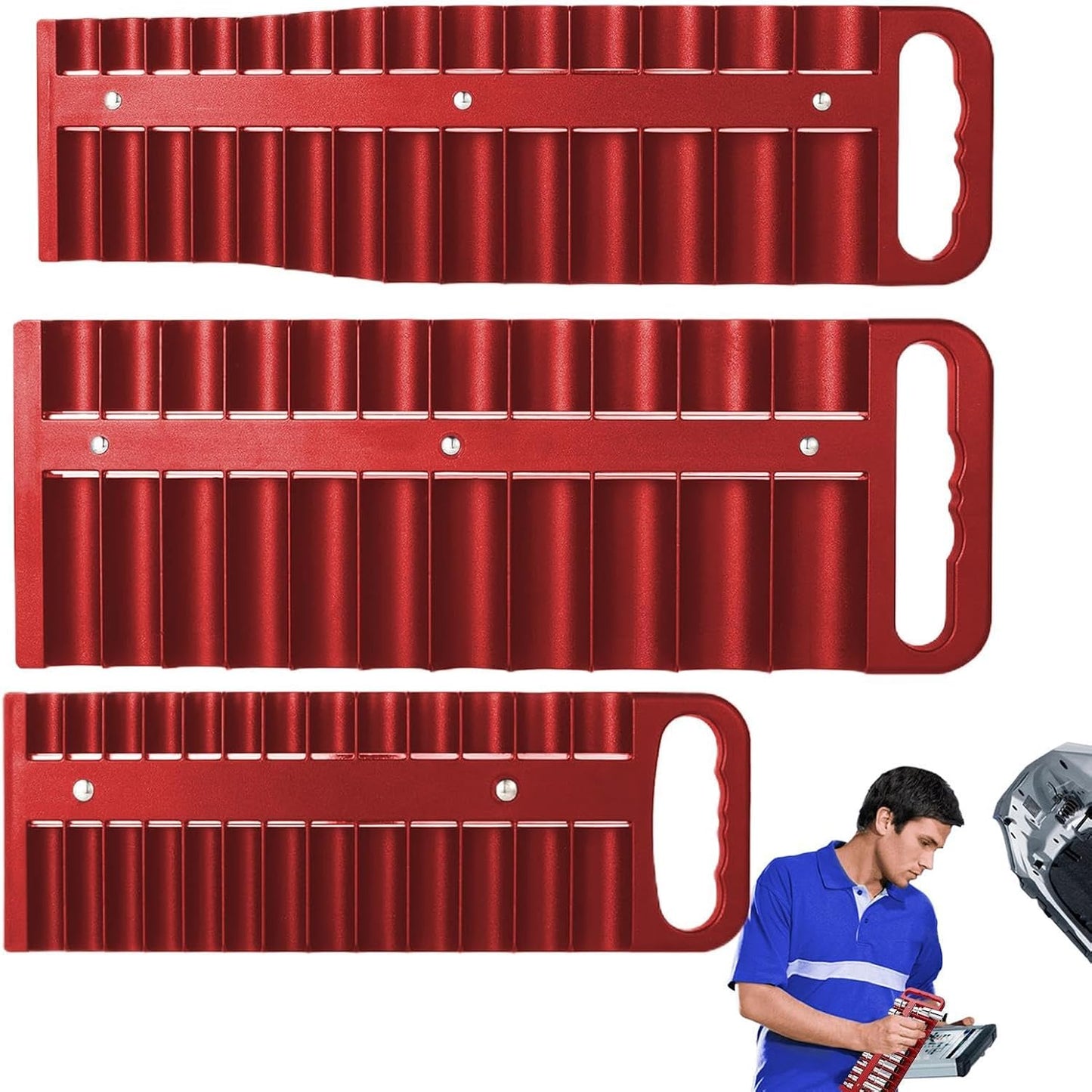 Genérico Organisateur Magnétique, Porte-douilles, Organisateur D'outils, Support Portable, Porte-douilles, Plateau De Rangement Portable, Rangement Pour Mariage, Anniversaire