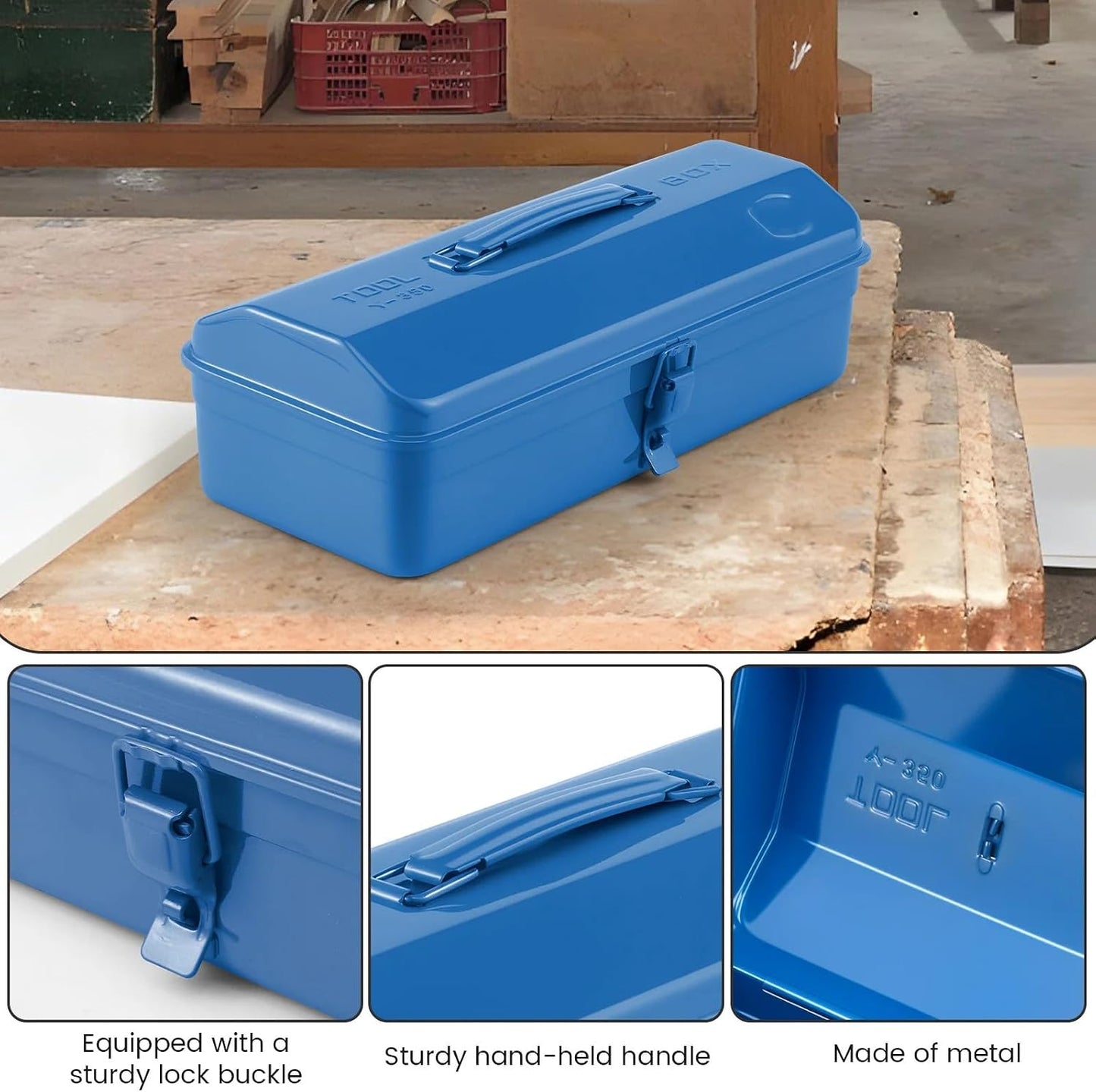 Boîte à Outils Portable En Métal Multi-compartiments, Construction En Fer, Verrouillage Sécurisé Pour Garage, Atelier, Systèmes De Rangement Organisés D'outils