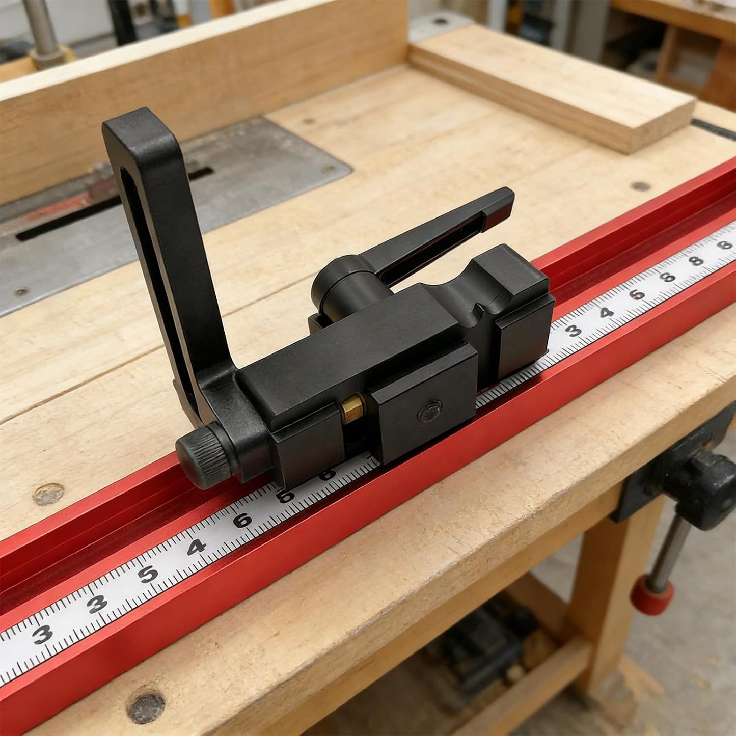 Butée De Rail En T En Aluminium Réglable Pour Table De Sciage à Onglet Coulissante - Accessoires De Sciage En Aluminium Léger