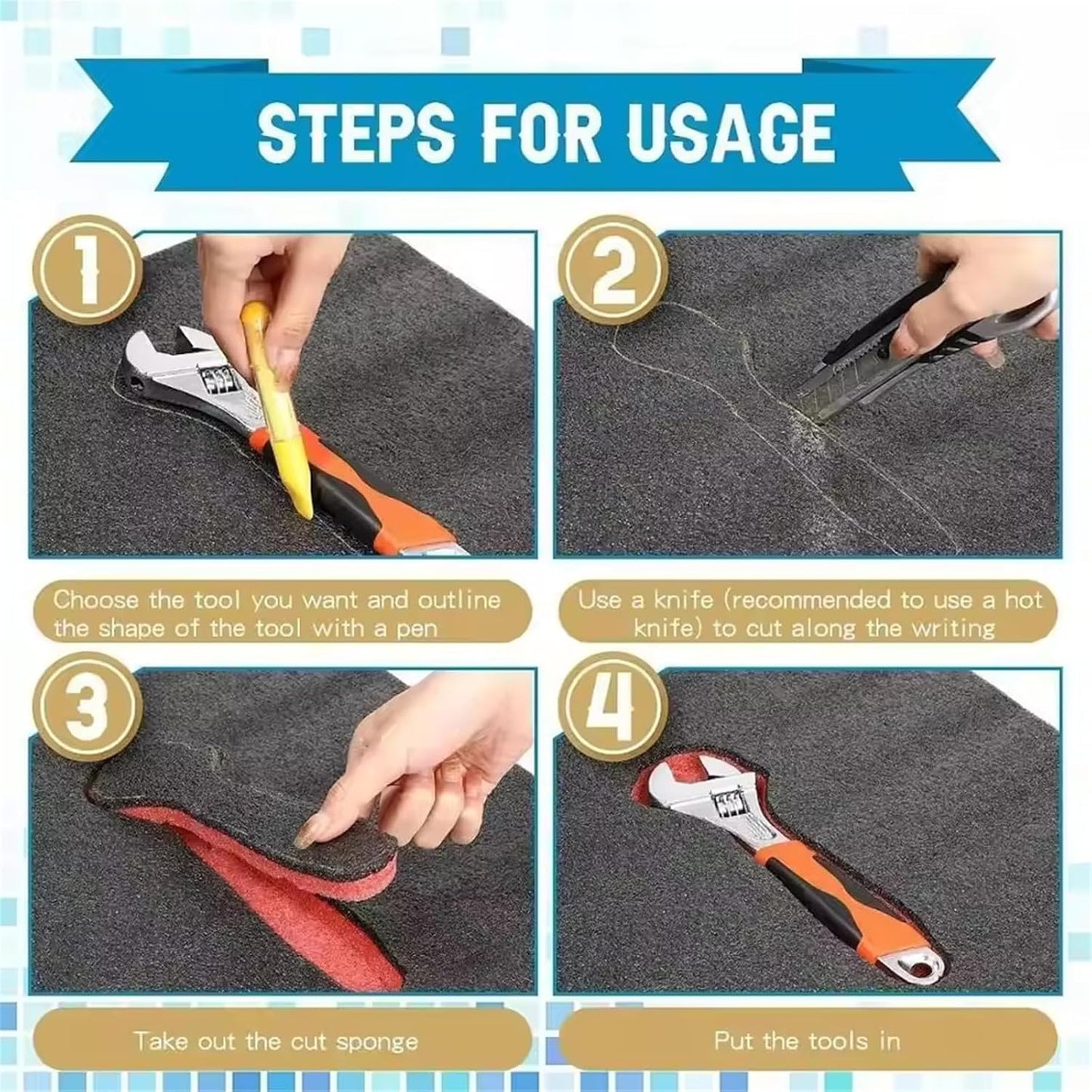 Insert En Mousse EPE Résistant à L'eau Pour Outils électroniques, Emballage Sécurisé, Doublures Résistantes Aux Chocs Coupées à La Taille Des Feuilles