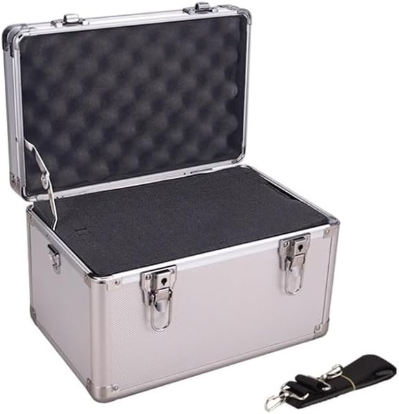  Caisses à Outils Boîte À Outils Multifonctionnelle De Grande Capacité, Quincaillerie Domestique, Beauté Portable En Alliage D'aluminium(Noir)