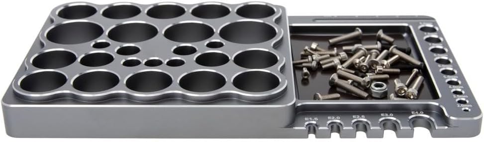  Porte-outils RC En Alliage D'aluminium Avec Support à Vis Magnétique Et Jauges De Longueur Pour Une Configuration Efficace De L'entretien Du Véhicule à Distance (noir)