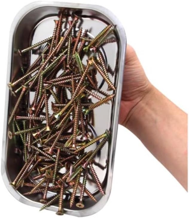  Toolland Plateau Magnétique Pour Outils, Double, Pour Retenir Les Outils, Les Vis, Les Forets Et Les Clous, Acier Inoxydable, Métal