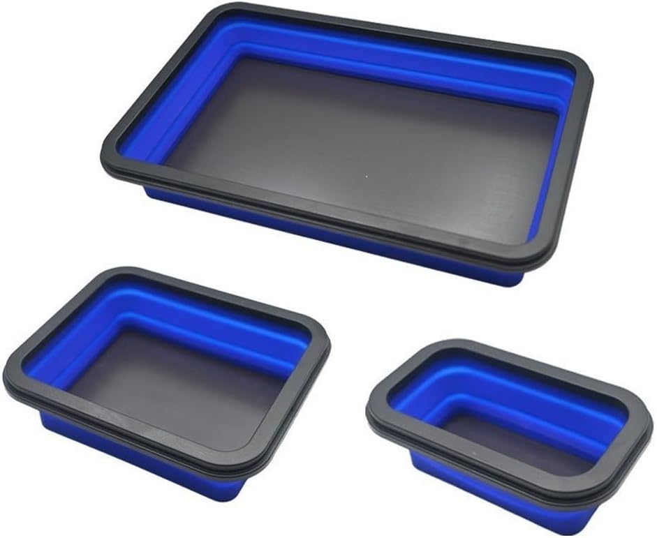  Plateau Magnétique Pliable En Silicone Avec Force Magnétique équilibrée Et Structure Pliable Pour Une Utilisation Répétée Dans La Réparation Et La Fabrication (A)