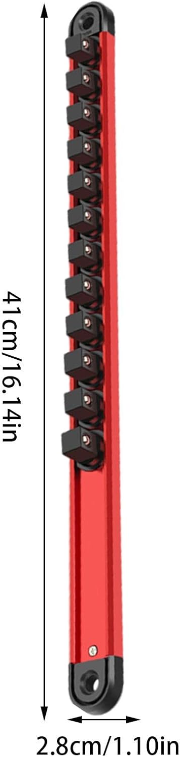  Porte-douilles Magnétique, Barres De Rangement Pour Tournevis, Support De Douilles De Boîte à Outils, Porte-outils En Aluminium, 40,6 Cm, Ce Qui En Fait Une Solution Durable Pour Le Rangement