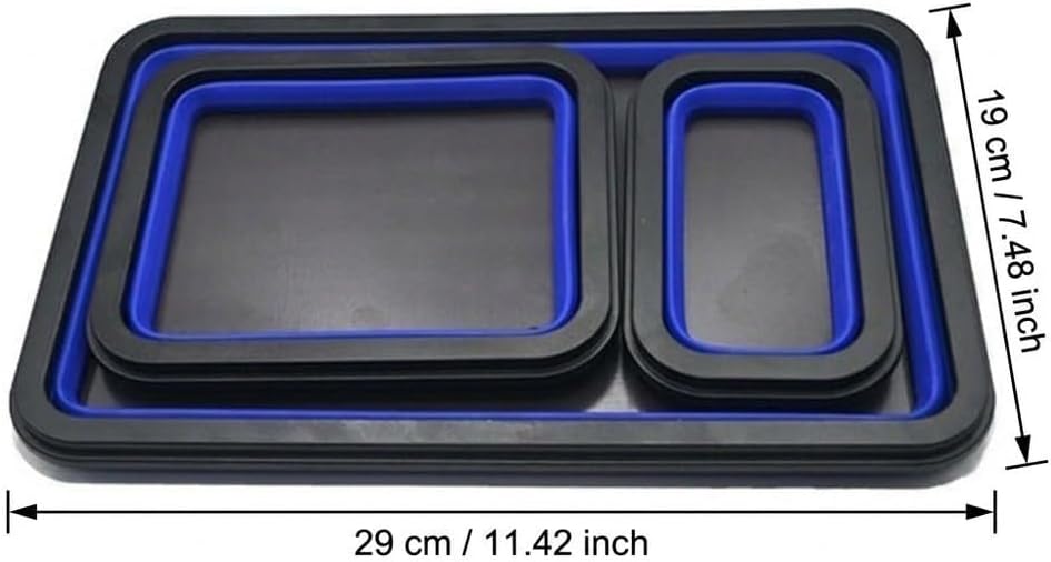  Plateau Magnétique Pliable En Silicone Avec Force Magnétique équilibrée Et Structure Pliable Pour Une Utilisation Répétée Dans La Réparation Et La Fabrication (A)