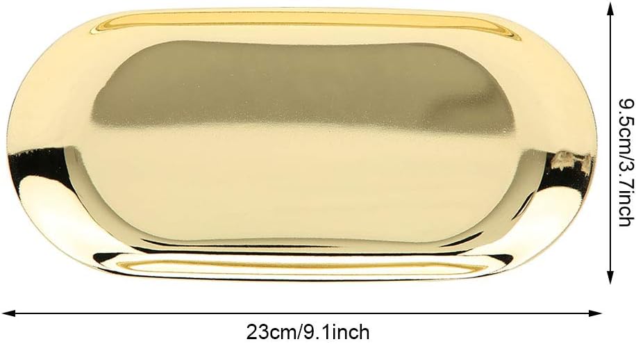 Hidyliu Grand Plateau En Acier Inoxydable, Organisateur D'outils De Bougies D'aromathérapie Pour La Maison Et Le Bureau, Noir 23x9.5cm (L)