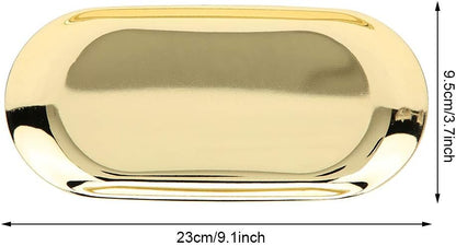 Hidyliu Grand Plateau En Acier Inoxydable, Organisateur D'outils De Bougies D'aromathérapie Pour La Maison Et Le Bureau, Noir 23x9.5cm (L)