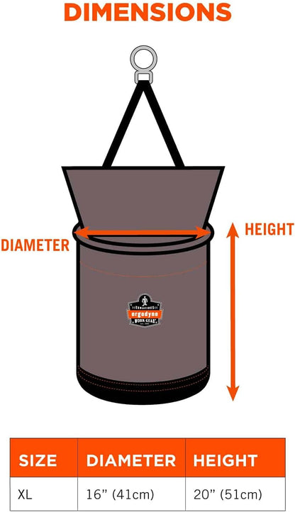  Ergodyne Arsenal 5976 XL Sac à Outils En Nylon Avec Mousqueton Pivotant, Fermeture éclair Sur Le Dessus