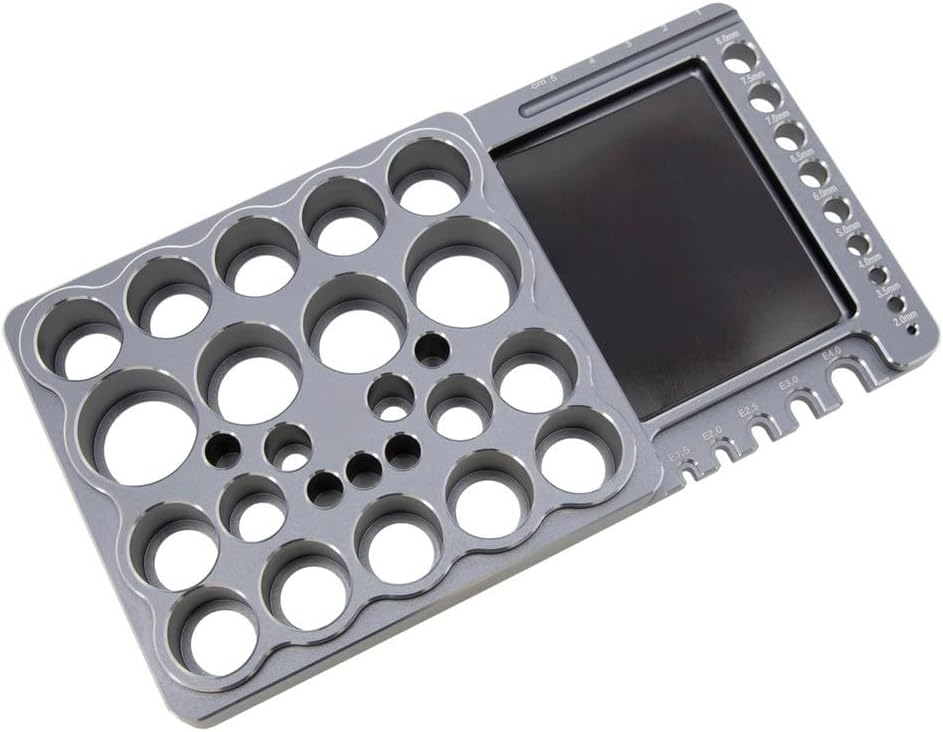  Porte-outils RC En Alliage D'aluminium Avec Support à Vis Magnétique Et Jauges De Longueur Pour Une Configuration Efficace De L'entretien Du Véhicule à Distance (noir)