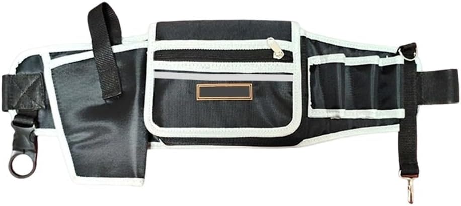  Sac Banane En Tissu Oxford 1680D Avec Ceinture Réglable Pour électricien Et Charpentier - Organiseur De Rangement Robuste Résistant à L'eau - Plusieurs Poches Pour Matériel De Travail De Construction