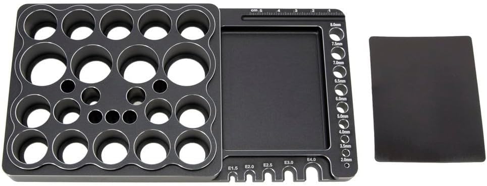  Porte-outils RC En Alliage D'aluminium Avec Support à Vis Magnétique Et Jauges De Longueur Pour Une Configuration Efficace De L'entretien Du Véhicule à Distance (noir)