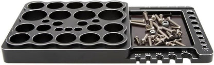  Porte-outils RC En Alliage D'aluminium Avec Support à Vis Magnétique Et Jauges De Longueur Pour Une Configuration Efficace De L'entretien Du Véhicule à Distance (noir)