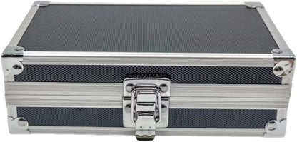  Valise Aluminium Boîte à Outils Antichoc En Alliage D'aluminium, Boîte Portable Résistante Aux Chutes Et Chocs, Mallette De Sécurité Portative Grande Capacité(E 36x10x5.8cm)