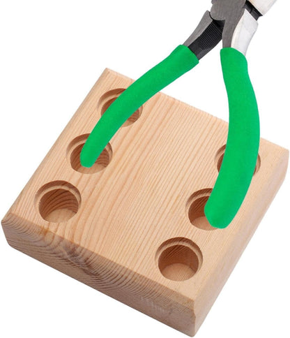  Support Rangement À Pinces Multiples,Plateau De Rangement En Bois Avec Fentes Multiples Pour Pinces - Organisateur Outils Perlage - Pour Garage, Atelier, Établi, Armoire, Service Mécanique, Atelier, E