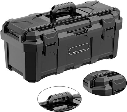  Boîte à Outils Renforcée Avec Compartiments Sécurisés, Boîte à Outils Renforcée Verrouillable Pour Réparation Et Poignée Ergonomique