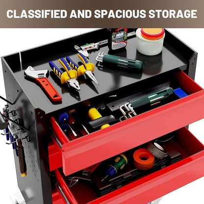  Organiseur De Boîte à Outils Avec Roulettes – Solution De Rangement Durable Avec Doublures De Tiroir Pour Garage, Atelier, Entrepôt Et Atelier De Réparation