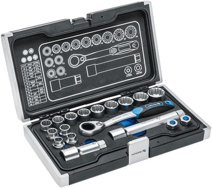  Högert Technik - Trousse à Outils, Coffret D'Outils 3/8" - HT1R465, 36 Pièces
