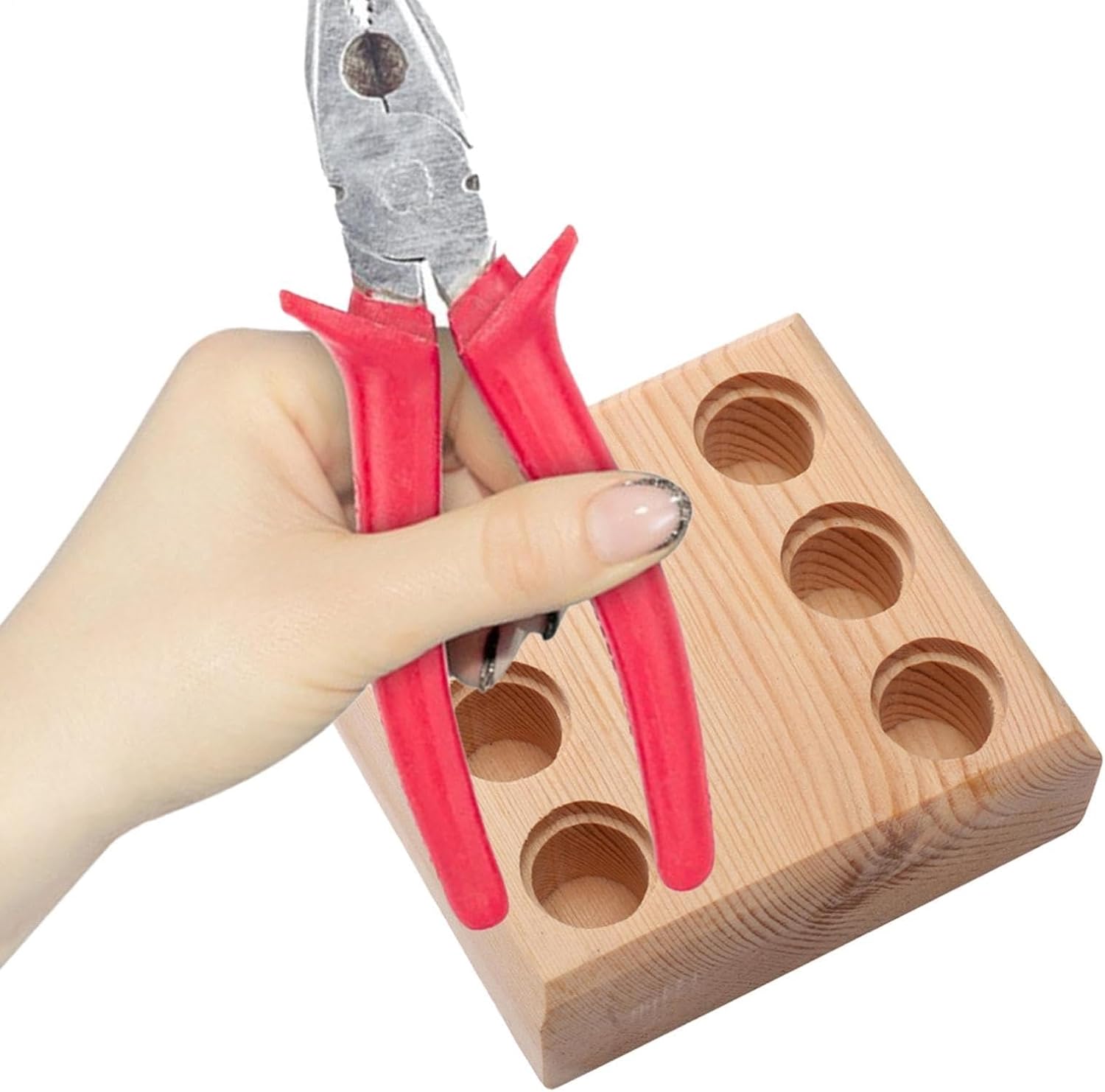  Support Rangement À Pinces Multiples,Plateau De Rangement En Bois Avec Fentes Multiples Pour Pinces - Organisateur Outils Perlage - Pour Garage, Atelier, Établi, Armoire, Service Mécanique, Atelier, E