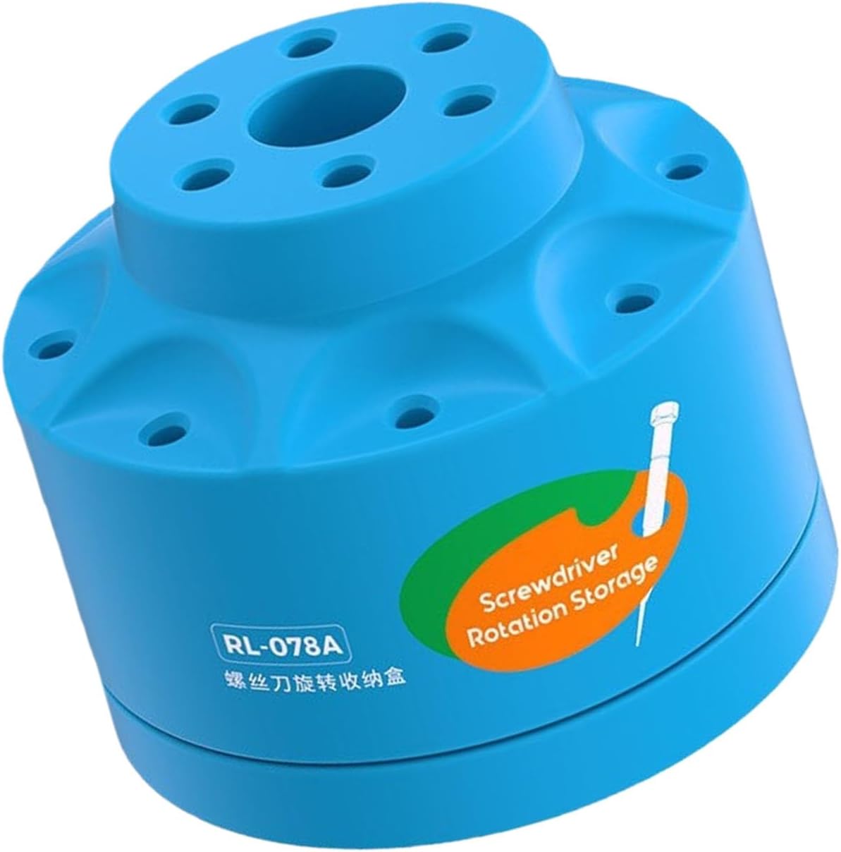  Boîte De Rangement Rotative Pour Tournevis - Plusieurs Trous - Pour Fer à Souder - Poignée Ergonomique Pour Réparation De Téléphone