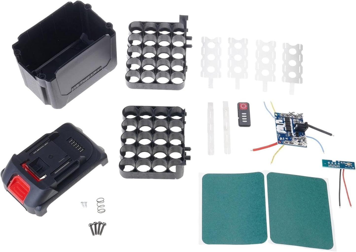  Boîtier De Batterie Avec Indicateur De Puissance, Assemblage Facile Pour Les Batteries, Outil électrique, Boîte De Rangement Pour Outils