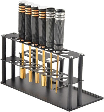  Étagère De Rangement Pour Tournevis, Support D'outils De Réparation De Voiture, Plateau à Vis Intégré, Organiseur Compact, (19,3 X 9 X 11,2 Cm, Alliage D'aluminium), Utilisation De Bureau Et