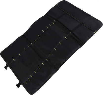  Trousse Rangement Outils, Sac Rouleau Avec Grandes Poches, Capacité Spacieuse, Tissu Oxford Résistant, 78x45cm - Organisation Efficace, Durable Et Portable Pour Électriciens (Rouge)