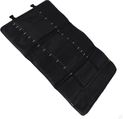  Trousse Rangement Outils, Sac Rouleau Avec Grandes Poches, Capacité Spacieuse, Tissu Oxford Résistant, 78x45cm - Organisation Efficace, Durable Et Portable Pour Électriciens (Rouge)