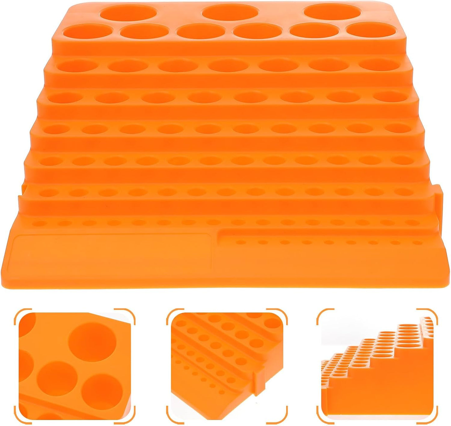  Healvian Organisateur De Fraises 84 Trous En Abs Pour Forets Et Mèches, Support Multifonction Large Adaptation, Rangement Pratique Pour Atelier Et Bricolage
