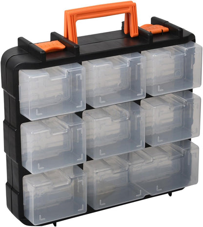  Boîte De Rangement à Outils Portable Avec Plusieurs Compartiments Et Séparateurs Amovibles Pour Vis, écrous, Boulons, Organisation Efficace