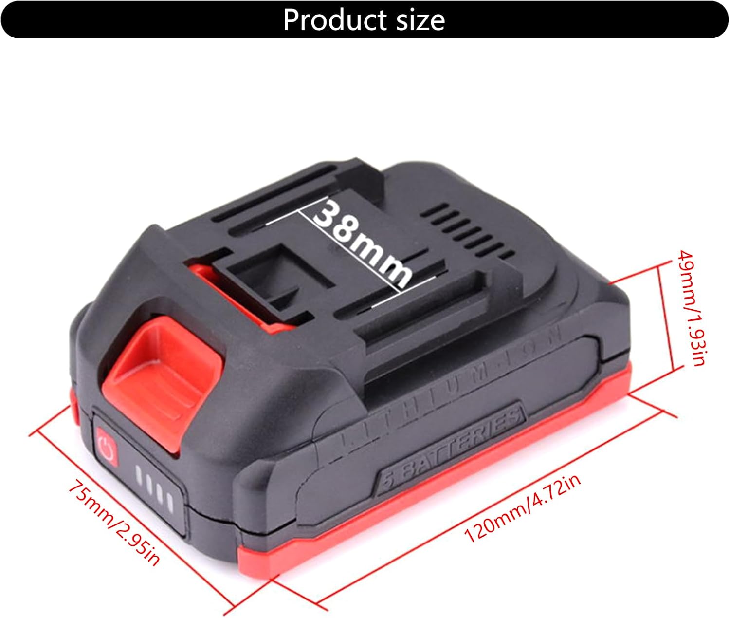  Boîtier De Batterie Avec Indicateur De Puissance, Assemblage Facile Pour Les Batteries, Outil électrique, Boîte De Rangement Pour Outils