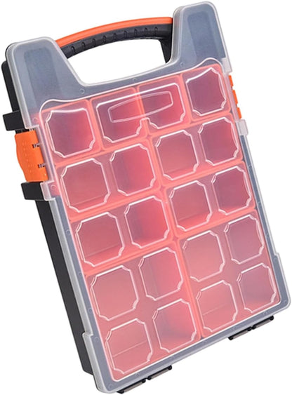  Boîte De Rangement Robuste Pour Pièces Verrouillées Avec Grilles Réglables, Organisateurs De Pièces D ' Atelier Pour Techniciens Professionnels Et Amateurs, Boîte De Rangement En Plastique