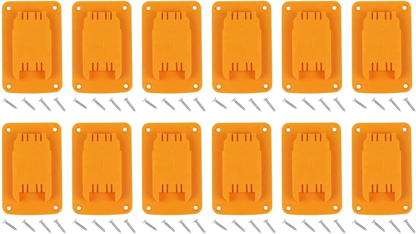  Lot De 3 Porte-outils Pour Perceuse Murale En Plastique ABS 12 V 20 V Avec Vis, Support De Rangement Jaune Pour Atelier, Garage (12 Pièces)