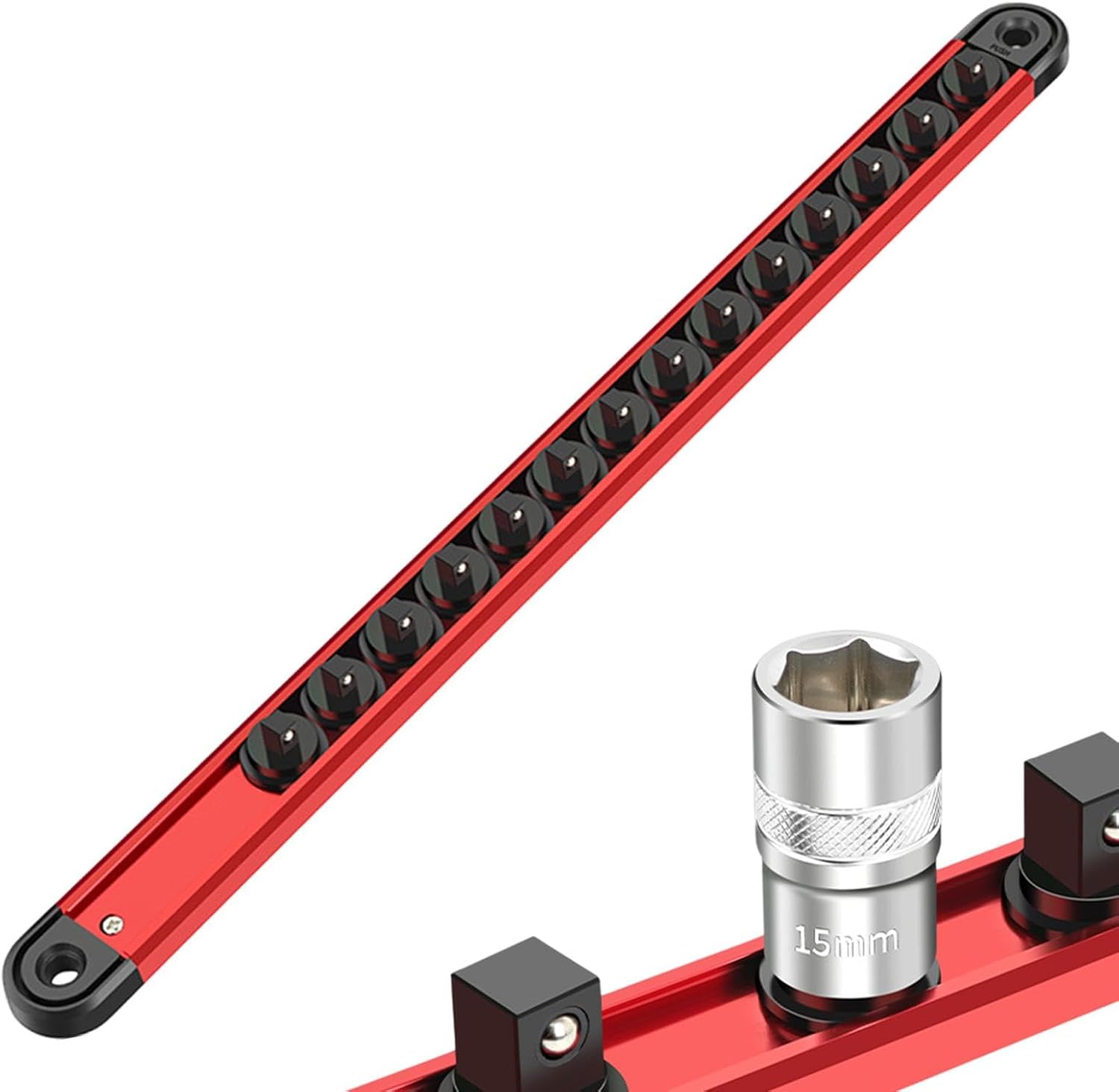  Porte-plaquette, Organisateur De Douille Magnétique - Plateaux De Douille Métrique D'entraînement | Organisateurs De Stockage De Boîtes à Outils En En Aluminium Pour Taille Peu Profonde Et Profonde St