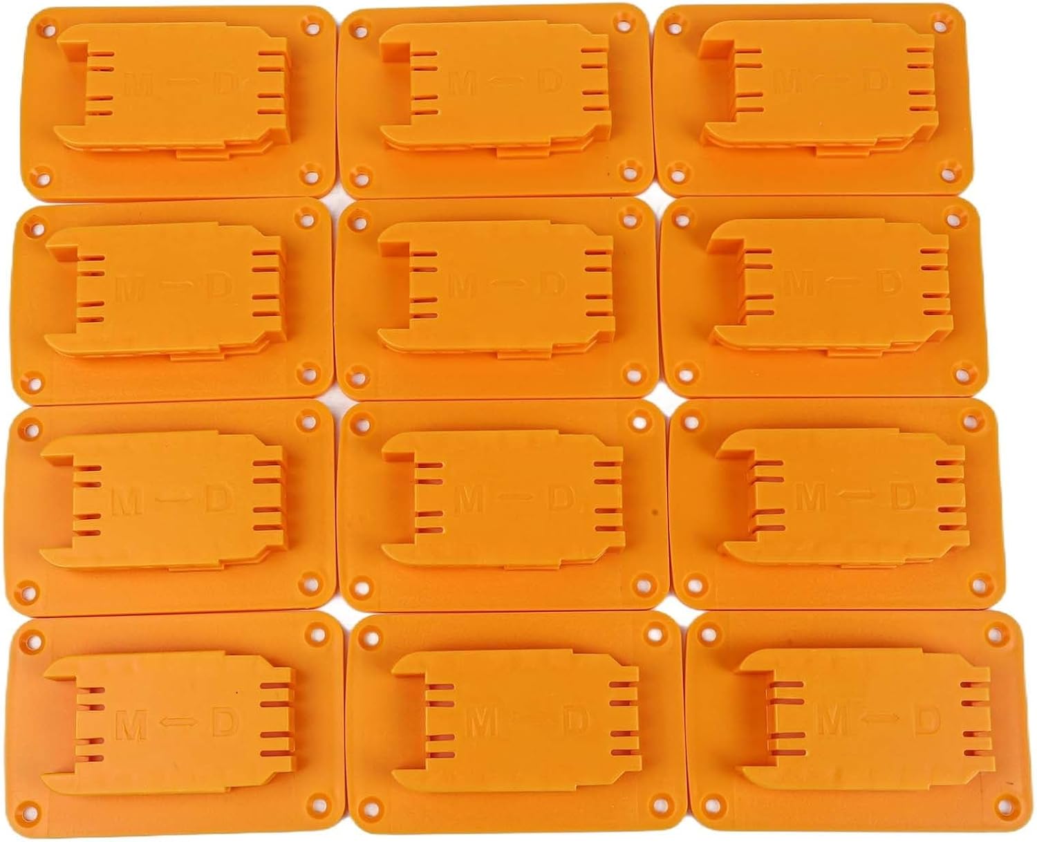  Lot De 3 Porte-outils Pour Perceuse Murale En Plastique ABS 12 V 20 V Avec Vis, Support De Rangement Jaune Pour Atelier, Garage (12 Pièces)