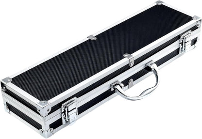  Valise Aluminium Boîte à Outils Antichoc En Alliage D'aluminium, Boîte Portable Résistante Aux Chutes Et Chocs, Mallette De Sécurité Portative Grande Capacité(E 36x10x5.8cm)