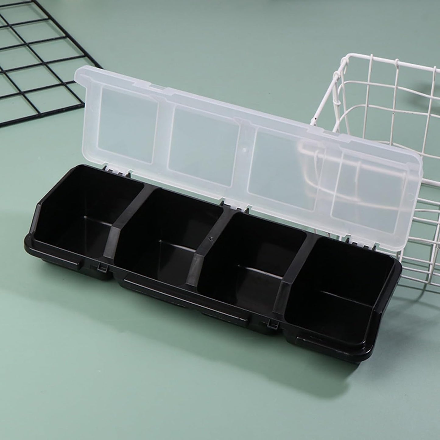  Boîte De Rangement à Vis Avec Couvercles - 4 Compartiments - Boîte à Outils - Séparateur - Conteneur De Tri Des Fournitures
