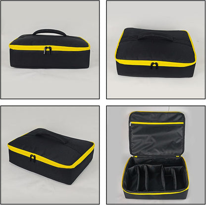 Étui De Rangement En Tissu Oxford Pour Ranger Les Batteries, Les Chargeurs, Les Disques De Coupe De Verre, Les Angles, Les Sacs à Outils Pour Meuleuse D'angle