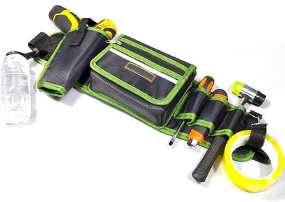  Sac Banane En Tissu Oxford 1680D Avec Ceinture Réglable Pour électricien Et Charpentier - Organiseur De Rangement Robuste Résistant à L'eau - Plusieurs Poches Pour Matériel De Travail De Construction