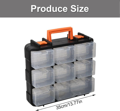  Boîte De Rangement à Outils Portable Avec Plusieurs Compartiments Et Séparateurs Amovibles Pour Vis, écrous, Boulons, Organisation Efficace