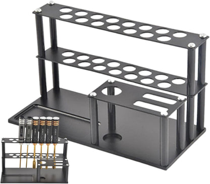  Étagère De Rangement Pour Tournevis, Support D'outils De Réparation De Voiture, Plateau à Vis Intégré, Organiseur Compact, (19,3 X 9 X 11,2 Cm, Alliage D'aluminium), Utilisation De Bureau Et