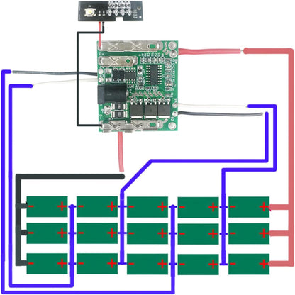  Boîtier De Batterie Avec Indicateur De Puissance, Assemblage Facile Pour Les Batteries, Outil électrique, Boîte De Rangement Pour Outils