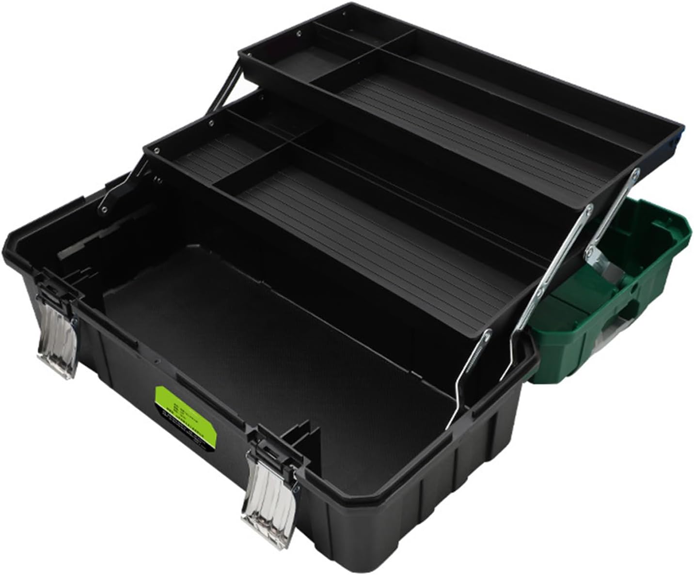  Boîte à Outils Pliable Ergonomique De Grande Capacité De 43,2 Cm Avec Trois Couches Extensibles Et Systèmes De Verrouillage Sécurisé