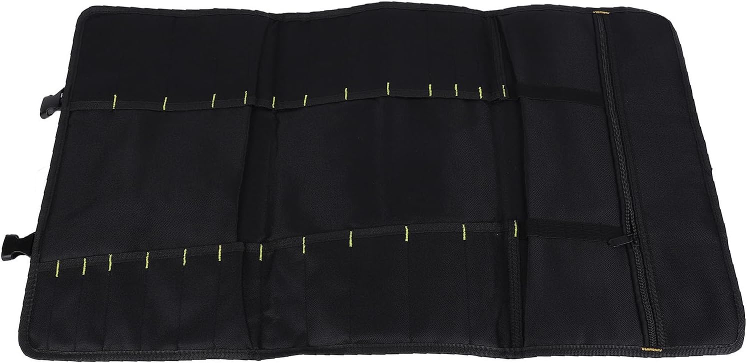  Trousse Rangement Outils, Sac Rouleau Avec Grandes Poches, Capacité Spacieuse, Tissu Oxford Résistant, 78x45cm - Organisation Efficace, Durable Et Portable Pour Électriciens (Rouge)