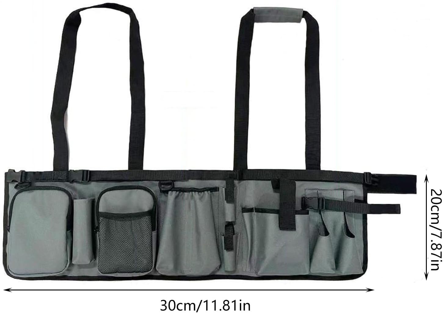  Porte-outils Portable Auto-debout En Tissu Robuste Avec Poches Multiples