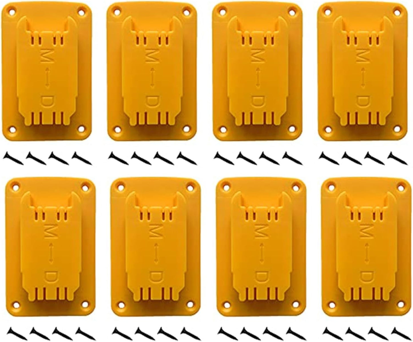  Lot De 3 Porte-outils Pour Perceuse Murale En Plastique ABS 12 V 20 V Avec Vis, Support De Rangement Jaune Pour Atelier, Garage (12 Pièces)