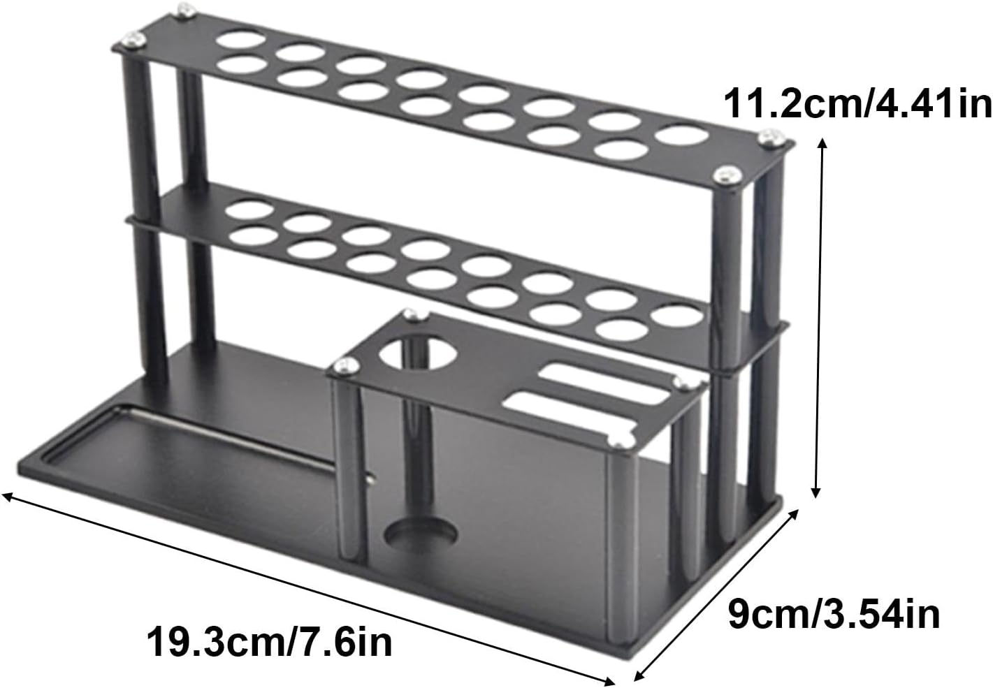  Étagère De Rangement Pour Tournevis, Support D'outils De Réparation De Voiture, Plateau à Vis Intégré, Organiseur Compact, (19,3 X 9 X 11,2 Cm, Alliage D'aluminium), Utilisation De Bureau Et