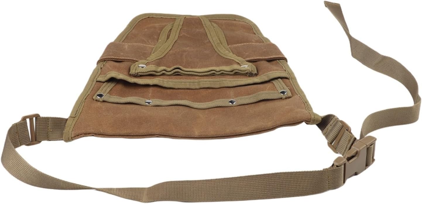  Sac à Outils De Jardinage Robuste Résistant à L'eau Avec Sangles Convertibles Pour Un Transport Confortable Et Plusieurs Compartiments Pour Maintenir Les Ciseaux Et Truelles En Toute Sécurité (marron)